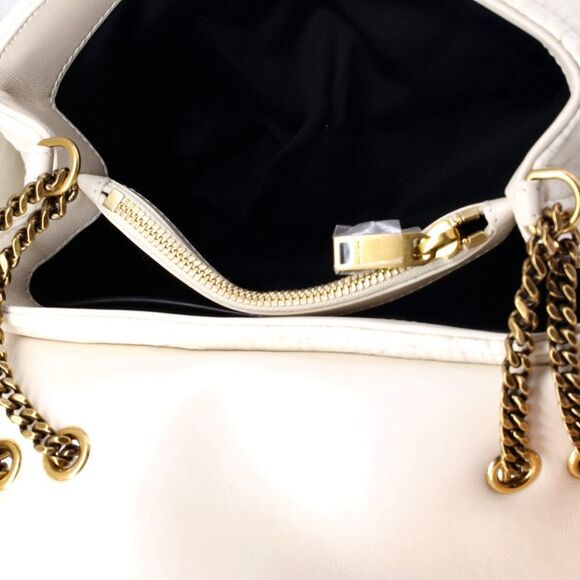 Saint Laurent Loulou Shoulder Bag Matelasse Chevron Fabric Small Neutral - Picture 5 of 6